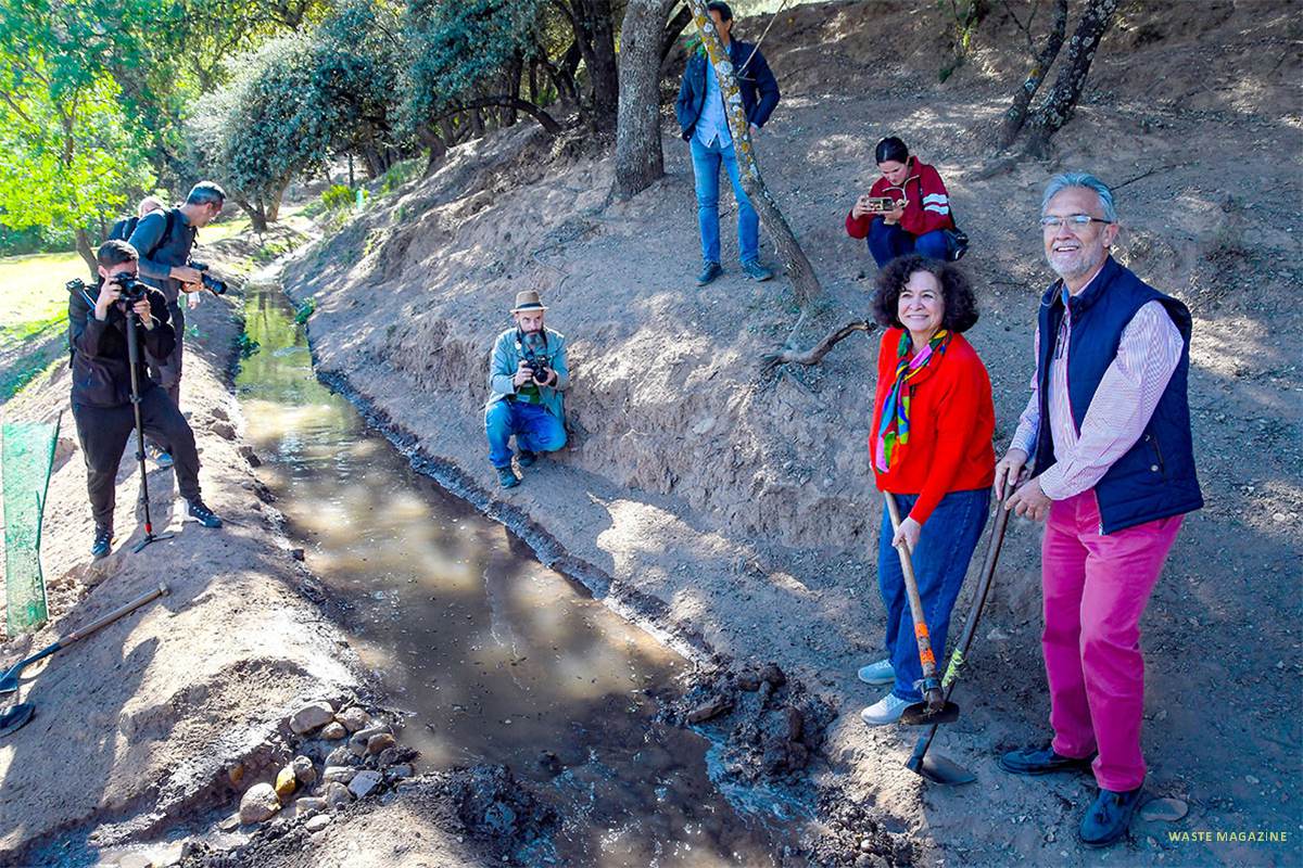 Inauguración de la restauración de la acequia. Pilar Aranda, rectora de la UGR