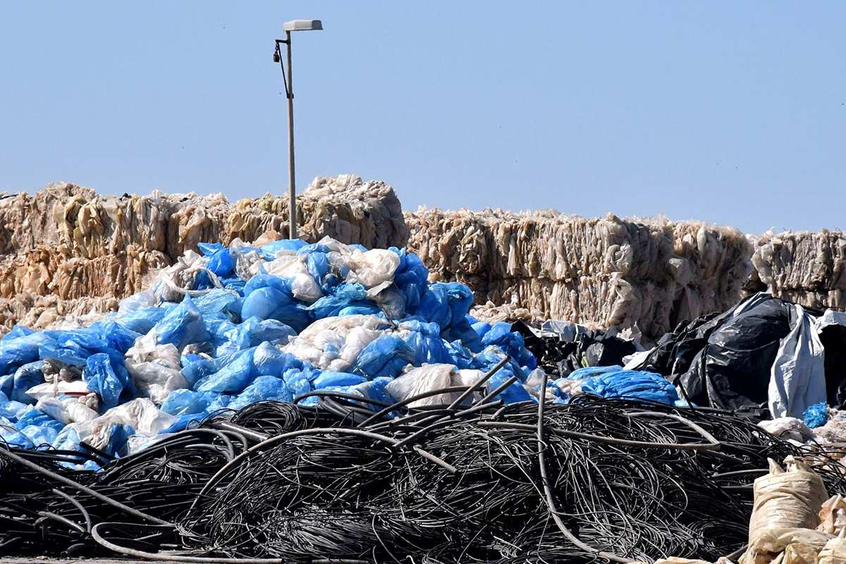Plásticos recogidos para reciclaje en Almería