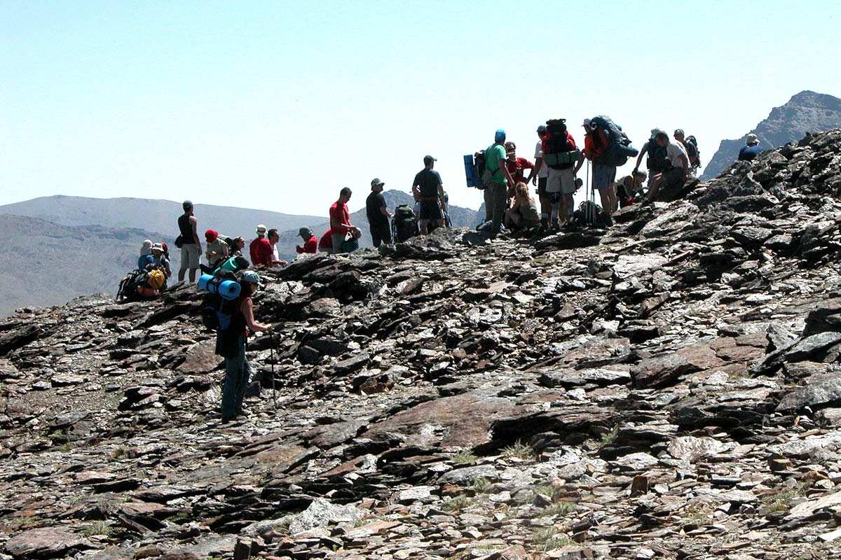 Evitar concentraciones numerosas en zonas de altas cumbres